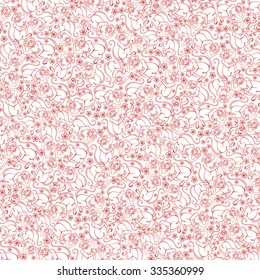 Red monkey pattern background.Chinese zodiac.Translation symbol of 2016 year sign,Linear icon,isolated shape,logo.Monkey holding peach.New year holiday Vector backdrop