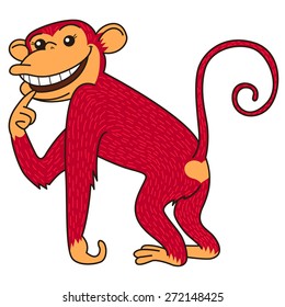 Red monkey is a symbol of the year according to Chinese horoscope