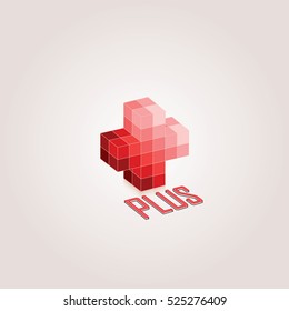 Red Monochromatic Color 3d Plus Vector Design