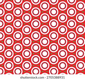 Padrão de círculo monocromático vermelho e padrão de círculo branco 