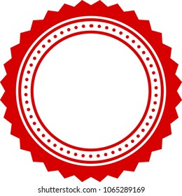 Red Monochrome Simple ornament medal 1