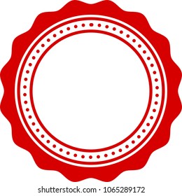 Red Monochrome Simple ornament medal 2