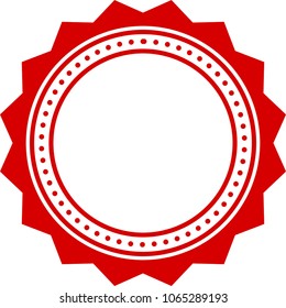 Red Monochrome Simple ornament medal 3