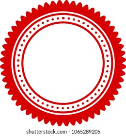 Red Monochrome Simple ornament medal 4