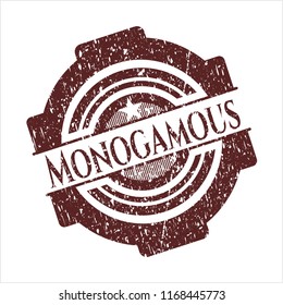 Red Monogamous rubber grunge seal