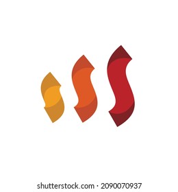 Logo del incendio de Red Monoline 3, logotipo vintage para restaurante. Plantilla de logotipo para negocios de cafés - tienda, mercado, restaurante o diseño gráfico. Ilustración vectorial