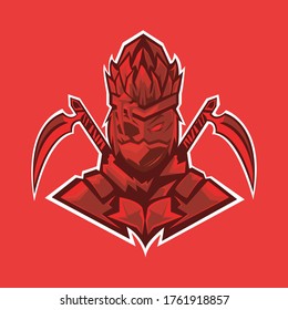 Red monster logo for your team