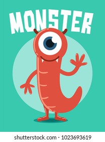 Red Monster with One Eye