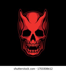 red monster skull for commercial use