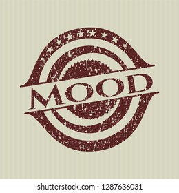 Red Mood distressed rubber seal