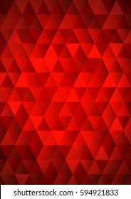 Red Mosaic Background, Abstract Polygon, Low Poly Background
