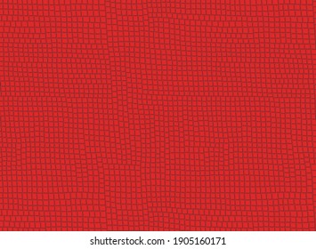 Red mosaic background. Square pattern with geometric design. Red leather vector.