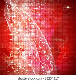Red mosaic background - vector illustration