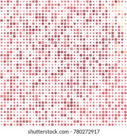 Red mosaic seamless with different ornament shapes. Monochrome background for paper, wallpaper, print, background. Stylish tile of red mosaic seamless. Ornamental