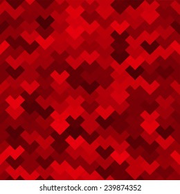 Red mosaic seamless pattern