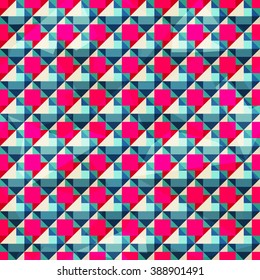 Red mosaic seamless pattern.