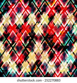 red mosaic seamless texture with grunge effect