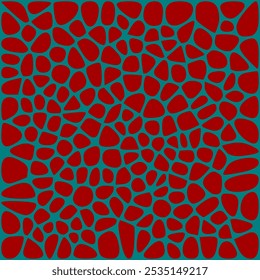 Red mosaic stone tile or floor seamless pattern