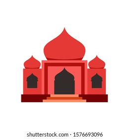 Red Mosque Simple Flat Icon