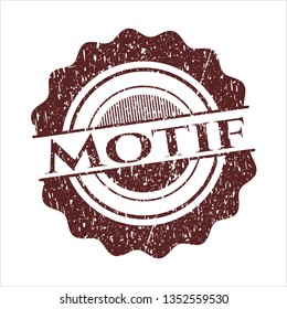 Red Motif distressed grunge stamp