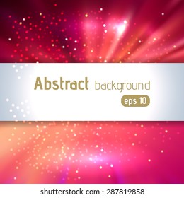 Red motion abstract background with place for text, vector illustration