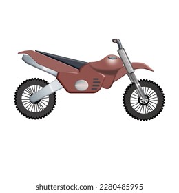 Red Motocross with a simplified shape