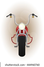 Vorderansicht des roten Motorrades
