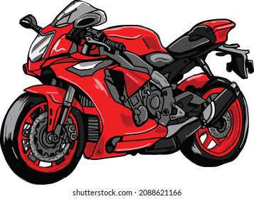 red motor sport illustration clip art vector