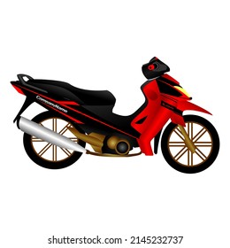 Red motorcycle illustration vector design