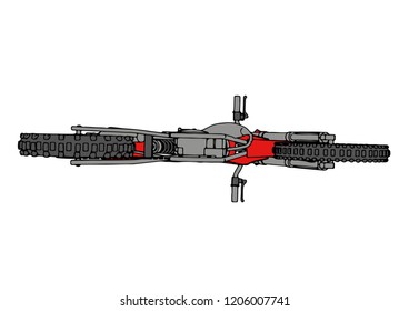 red motorcycle vector