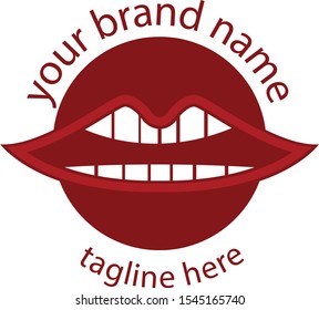Red Mouth Logo Vector Design