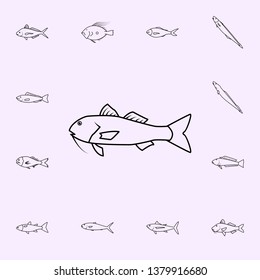red mullet icon. Fish icons universal set for web and mobile