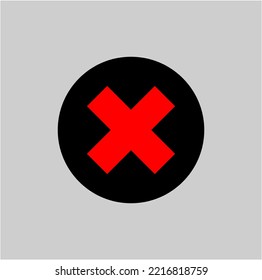 Red Multiplication Sign Vector Icon. Multiplication Symbol.