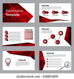 Red Multipurpose Infographic elements and icon presentation template flat design set for advertising marketing brochure 