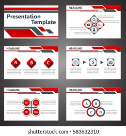 Red multipurpose presentation template