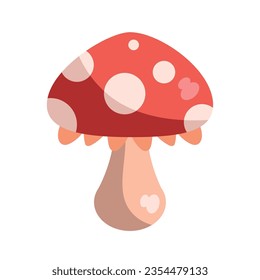 red mushroom design vector isolated