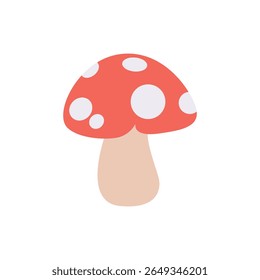 red mushroom emoji symbol sign icon vector illustration