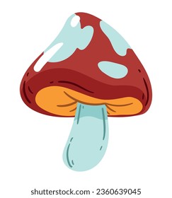 red mushroom illustration vector isolated