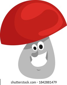Red mushroom, illustration, vector on white background