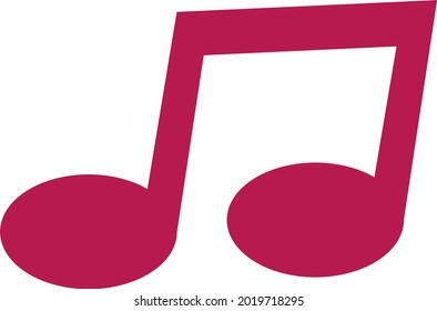 rote Musik, Illustration, Vektorgrafik auf weißem Hintergrund.