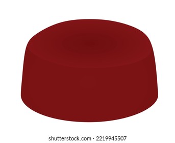 Red muslim hat. vector illustration