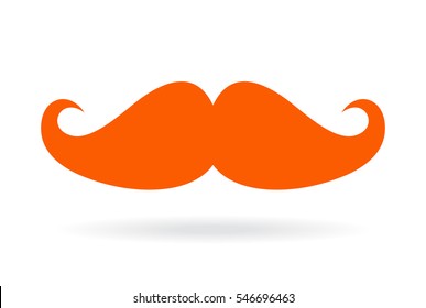 Red mustache vector icon
