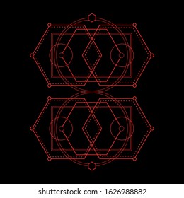 red mystical sacred geometry for commercial use