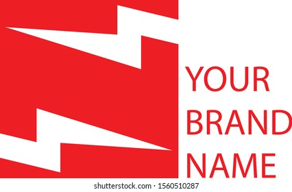 Red N Letter Logo Vector Design