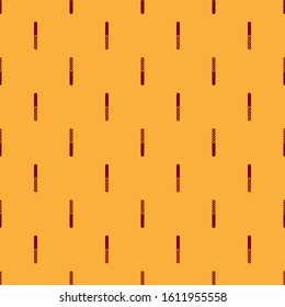 Red Nail file icon isolated seamless pattern on brown background. Manicure tool.  Vector Illustration