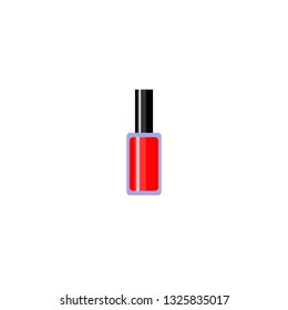 red Nail polish icon. Vector illustration. isolated.