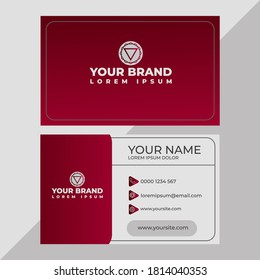 Red Name Card Premium Vector, Name Card Bussines Vector