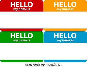 Red Name Tag Card Sticker Label Stock Vector (Royalty Free) 2201627871 ...