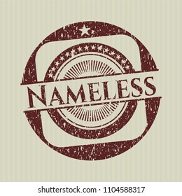 Red Nameless distressed rubber seal