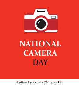  Red National Camera Day Graphic Poster